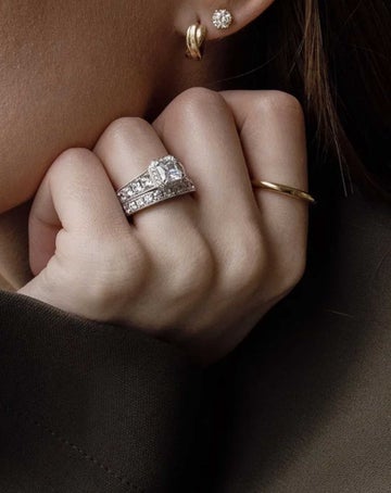 Bead-set Diamond Band