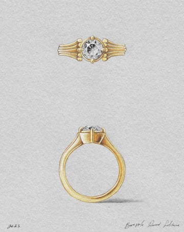 Round Boussole Solitaire