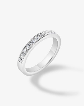 Bead-set Diamond Band