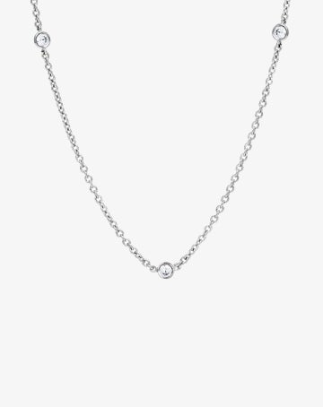 Classic Fine Diamond Layering Chain In White Gold